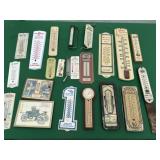 Box Lot 22 Advertising Thermometers