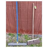 2 Used Push Brooms