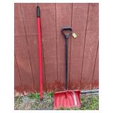 Garden Rake and Snow Shovel