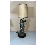 Viking Statue Lamp W/Shade