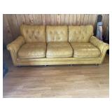 Tan Leather Sofa- Need Cleaning