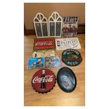 Assorted Wall Decor and Tin Signs