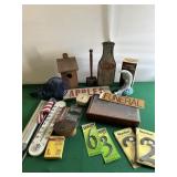 box Lot- Bird House, Signs, Etc.