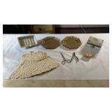 Grooming Items W/Crochet Purse