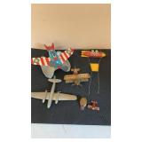 Early Metal Toys, Gray Wooden Plane