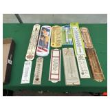 Box Lot 12 Advertising Thermometers