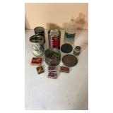 Early Advertising Tins,Glass Matches