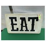 Metal Sign:  "EAT" 14" X 26"