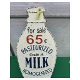 Metal: Grade "A" Homogenized Milk Sign 13"X24"