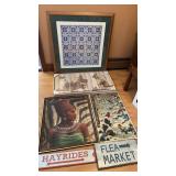 Assortment of Pictures and Tin Signs