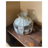 Lead Glass Hanging Light - Needs New Cord