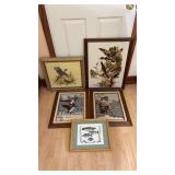 5 Outdoor and Waterfowl Framed Needle Point