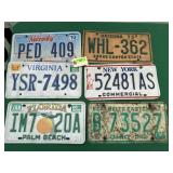 6- Misc. State License Plates- See Pictures