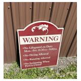 Swiming Warning Rule Sign