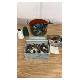 Sewing Lot Buttons/Scissors and Miscellaneous