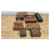 Variety of Wood and Cigar Boxes