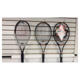 3 Tennis Rackets And 6 Tennis Balls