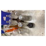 Variety of Early Glass Bottles