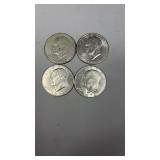 4- 1972 Eisenhower Dollars