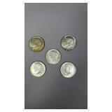 5-1965 Kennedy 40% Silver Half Dollars