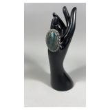 Labarodorite German Silver Ring Size 7