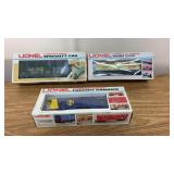 3 Lionel 0/027 Rail Cars