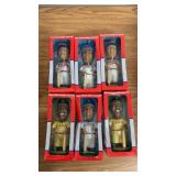 Hand Painted Baseball Bobble Heads (X6)