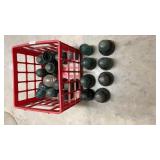 Basket of Glass Insulators