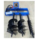 3 Piece Auger Set With Frame And Drive Blue