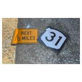 2 Metal Road Signs
