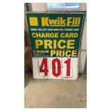 Kwikfill Gas Price Signs