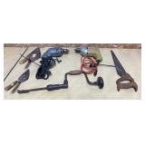 2 Corded Drills(run) and Hand Tools