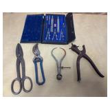 Calipers ,Snips, Hole Punch
