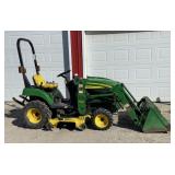 John Deere 2210 W/Loader And 62" Belly Mower