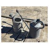 2 Galvanized Watering Cans