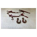 4 Light Duty Chain Binders & 2 Hooks