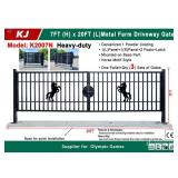 20 FT Wide 7 FT Tall Driveway Gate Horse Theme