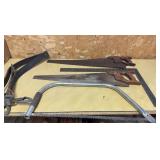3 Hand Saws,Square,Linemans Belt