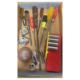 Screw Drivers, Tape Measures, Sockets