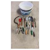 Bucket of Yard Tools