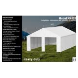 45 FT X 25FT Double Garage White K4525