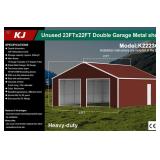 KJ 22FT X 23 FT Double Door Metal Shed 13 FT High
