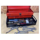 Metal Tool Box with Contents