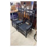 2 Wooden High Back Porch Chairs