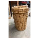 Wicker Trash Can