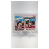 1982 Topps Joe Montana Passing Leaders Card