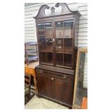 Vintage Dark Stain Wooden Hutch