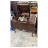 Victrola With Records And Accessories