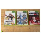 3 XBox 360 Games Madden 11,13 NBA 2K16