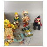 Box Of Clowns And Early  Dolls